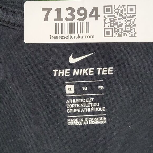 NIKE Center-Check Shirt Womens XL 22x24 Black Just-Do-it - Picture 8 of 13